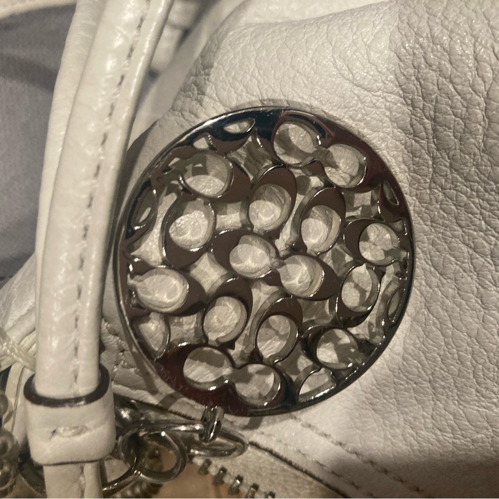 Coach Shoulder Bag Ali Leather Hobo B0969-13655 Soft Cream Winter White - Picture 9 of 10